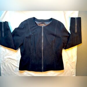 J.‎ McLaughlin Suede Lara Jacket, Black, Size XL, NWT